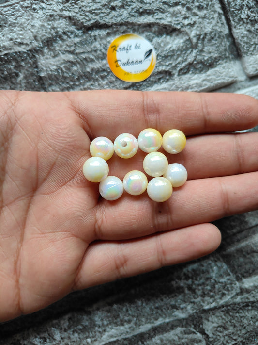ABS Rainbow Yellow Beads - Kraft ki Dukaan