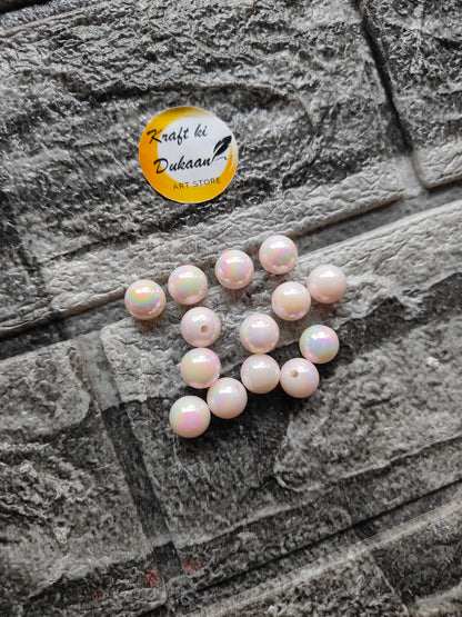 ABS Rainbow Peach Beads - Kraft ki Dukaan