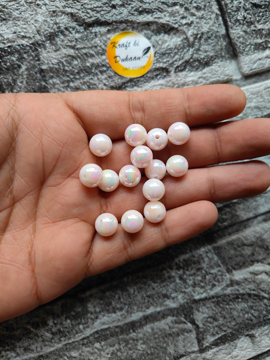 ABS Rainbow Peach Beads - Kraft ki Dukaan