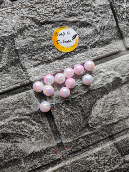 ABS Rainbow Pink Beads - Kraft ki Dukaan