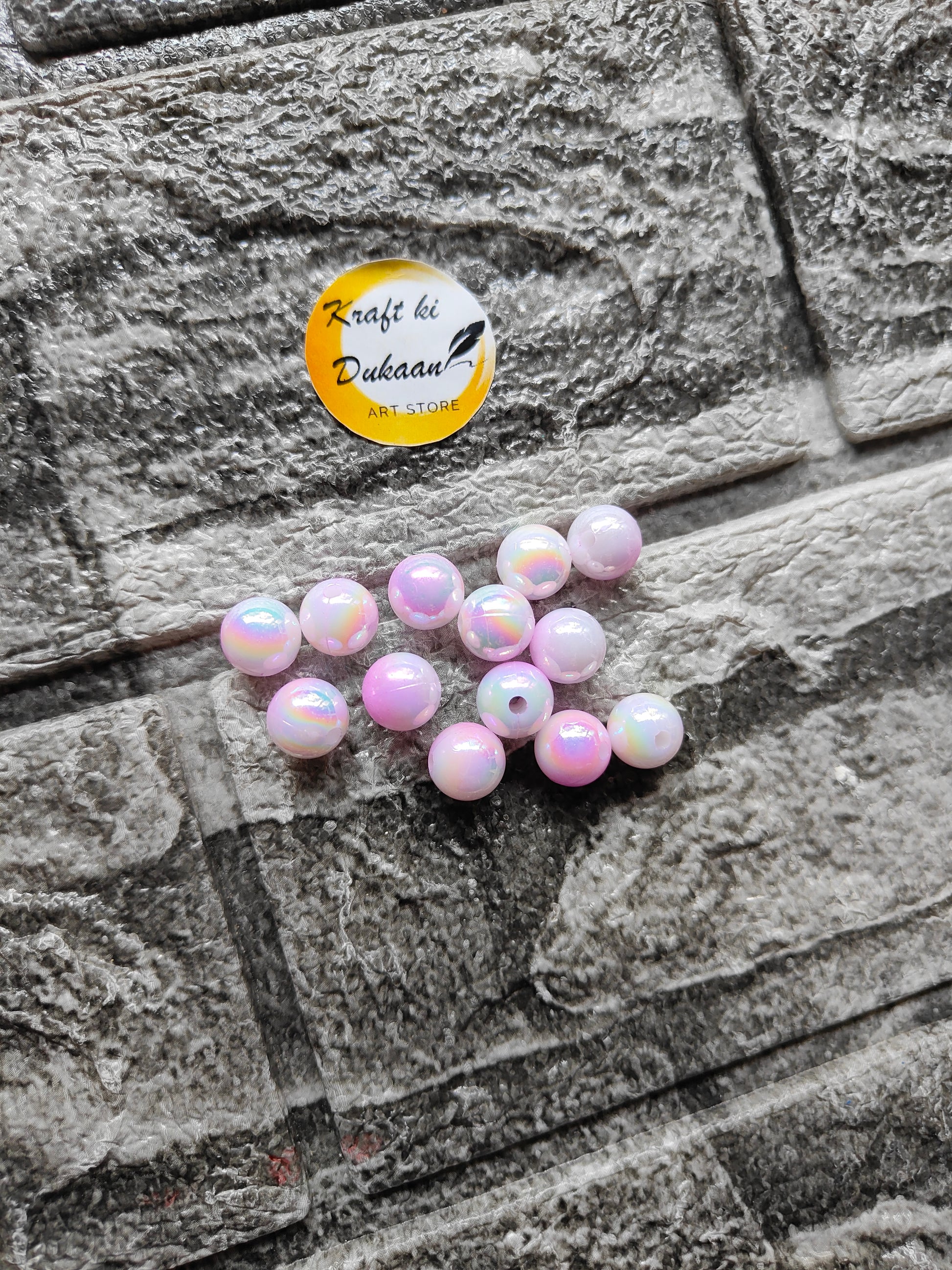 ABS Rainbow Purple Beads - Kraft ki Dukaan
