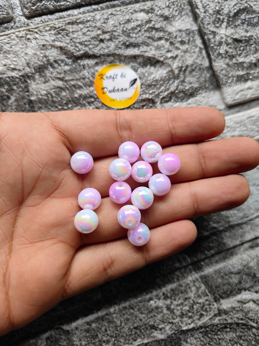 ABS Rainbow Purple Beads - Kraft ki Dukaan