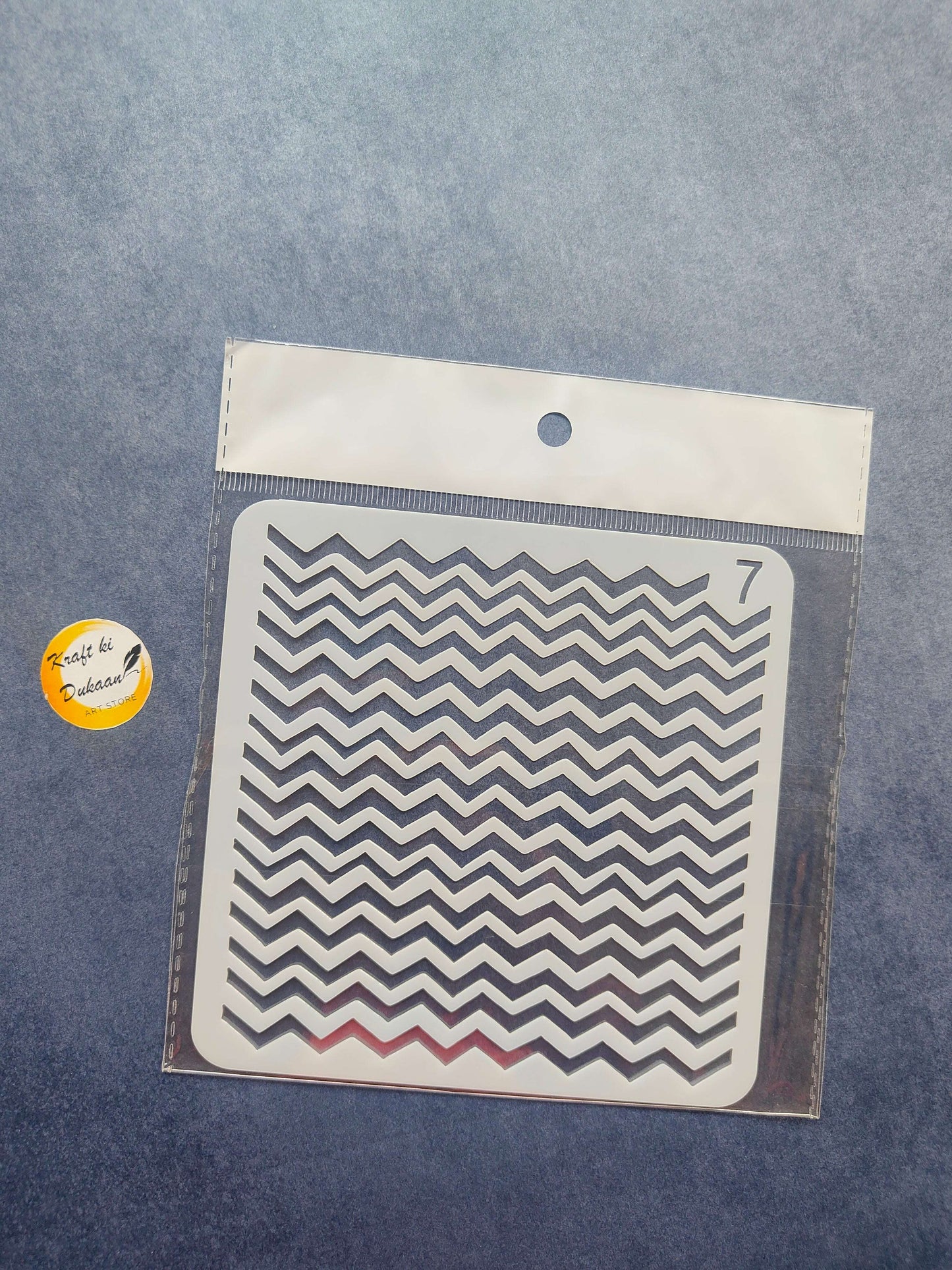Stencil S7 with repeating zigzag chevron stripes