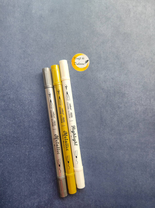 Metallic Double Sided Twin Tip Marker