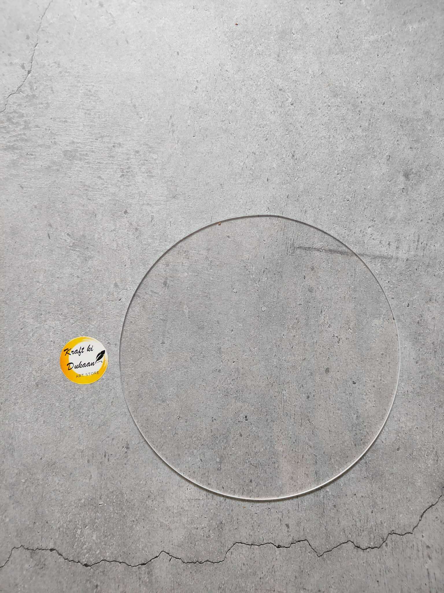 Clear round acrylic sheet, circular disc