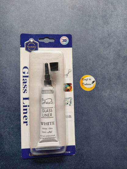 3D Glass Liner 21ML White tube with applicator nozzle, packaged