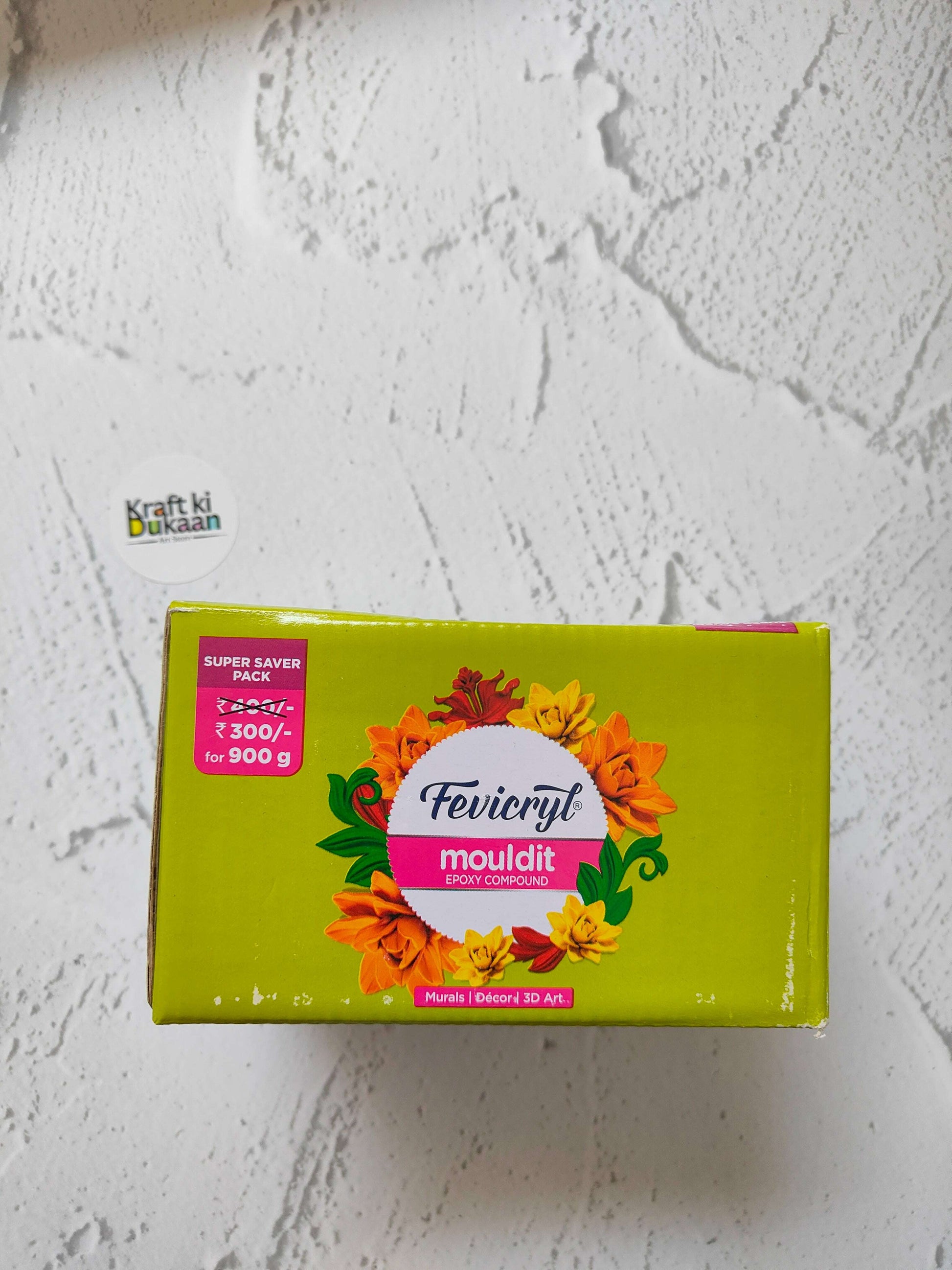 Fevicryl Mouldit 900 g epoxy compound box, “Super Saver Pack” badge on green.