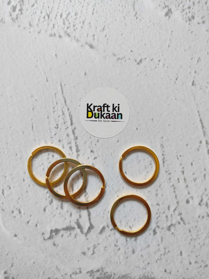 Gold metal keyring rings, pack of 50