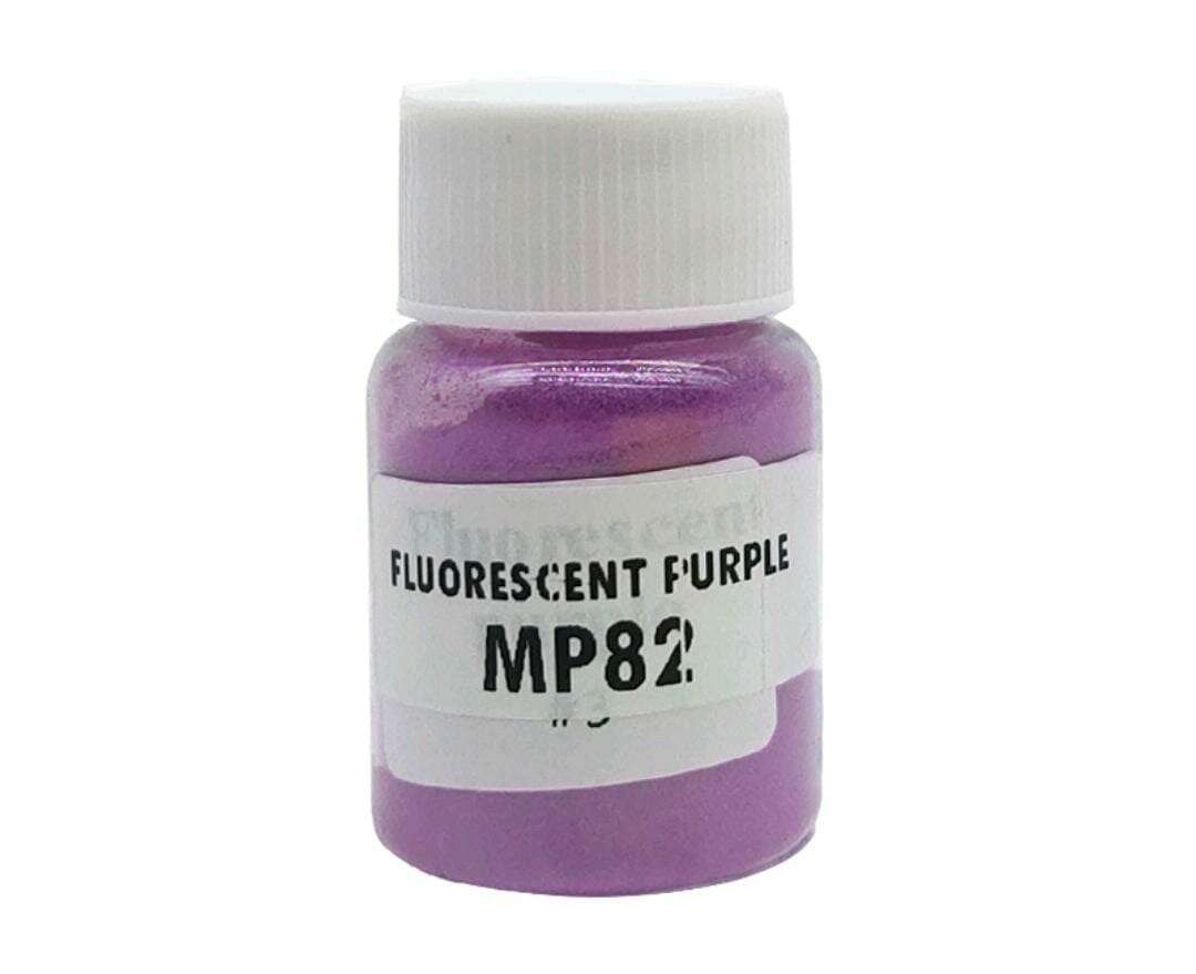 Fluorescent purple mica powder bottle, MP82, vivid purple liquid.
