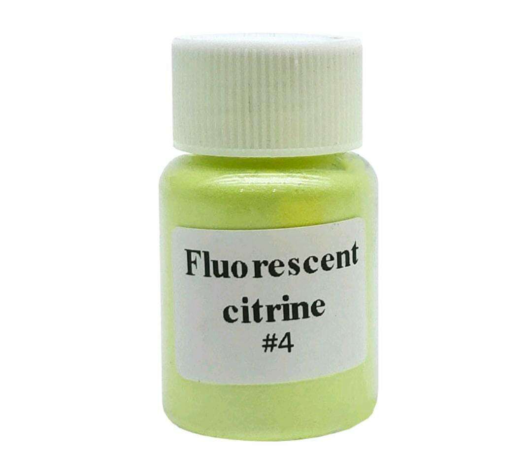 Fluorescent citrine mica powder bottle, #4, bright lemon-yellow liquid.