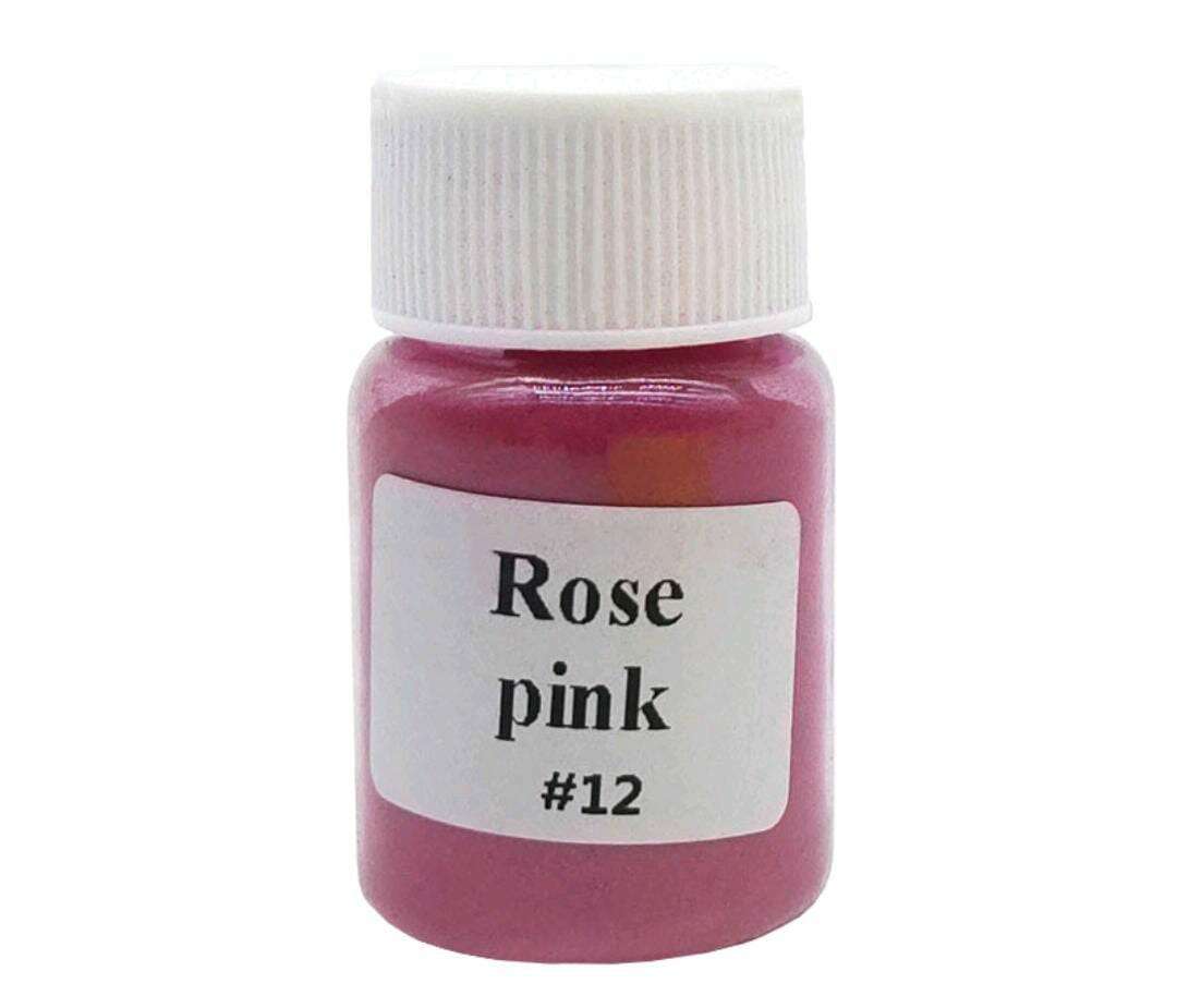 MICA Powder 10GM Rose pink #12 bottle with white cap