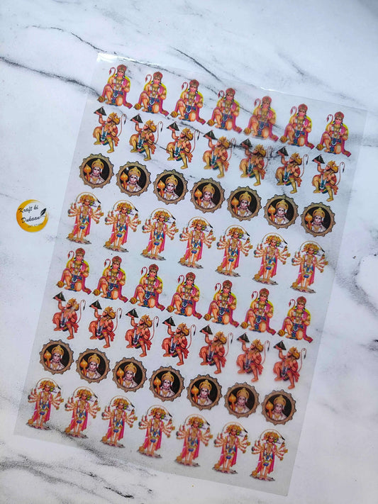 A4 insert sheet with B4-size sheet of colorful angel-themed sticker designs