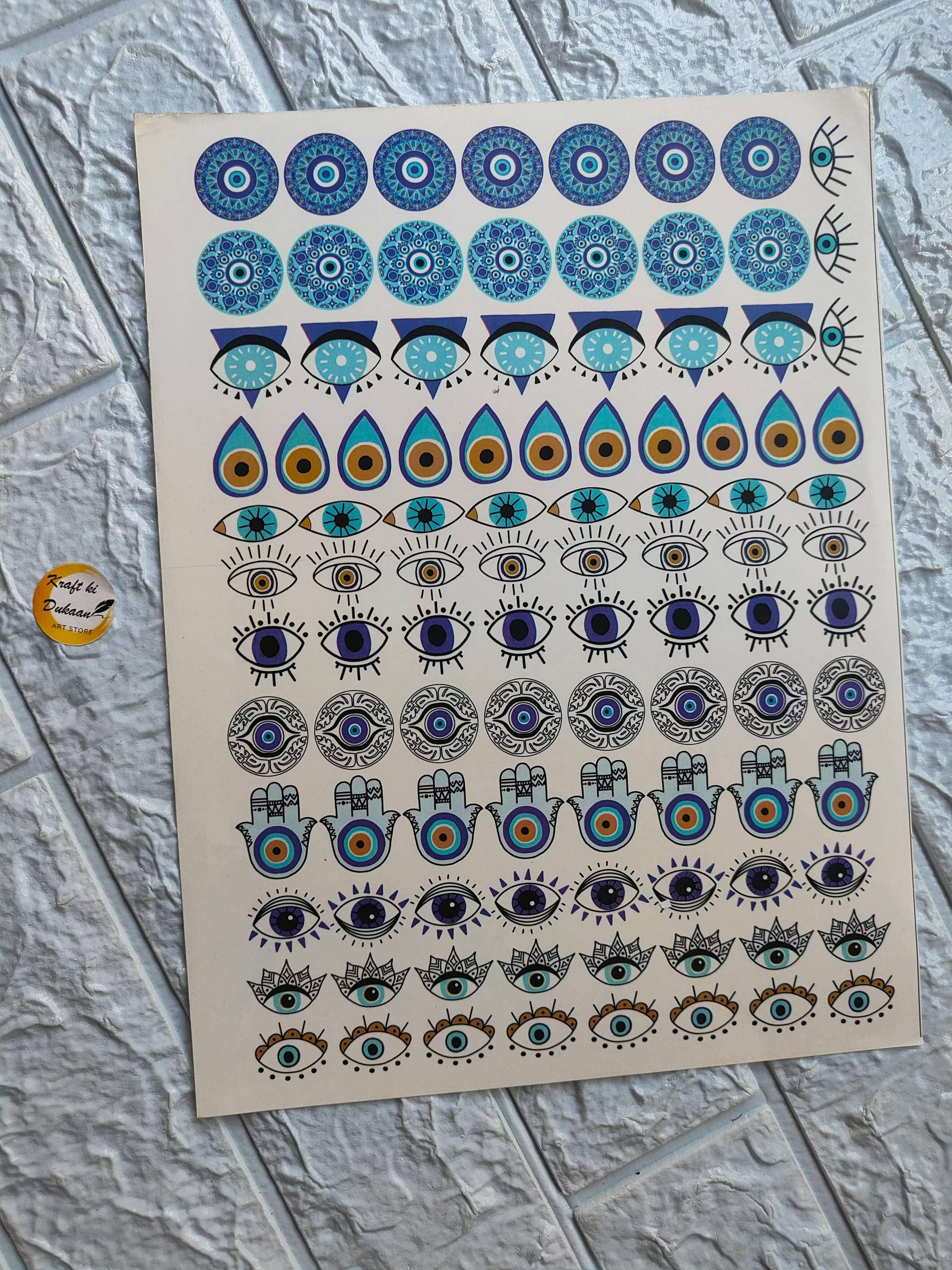 Vibrant A4 Size Sticker Sheet for Crafts | Kraft ki Dukaan