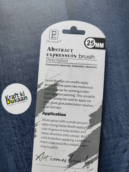 Abstract Expression brush 25MM package back with application instructions