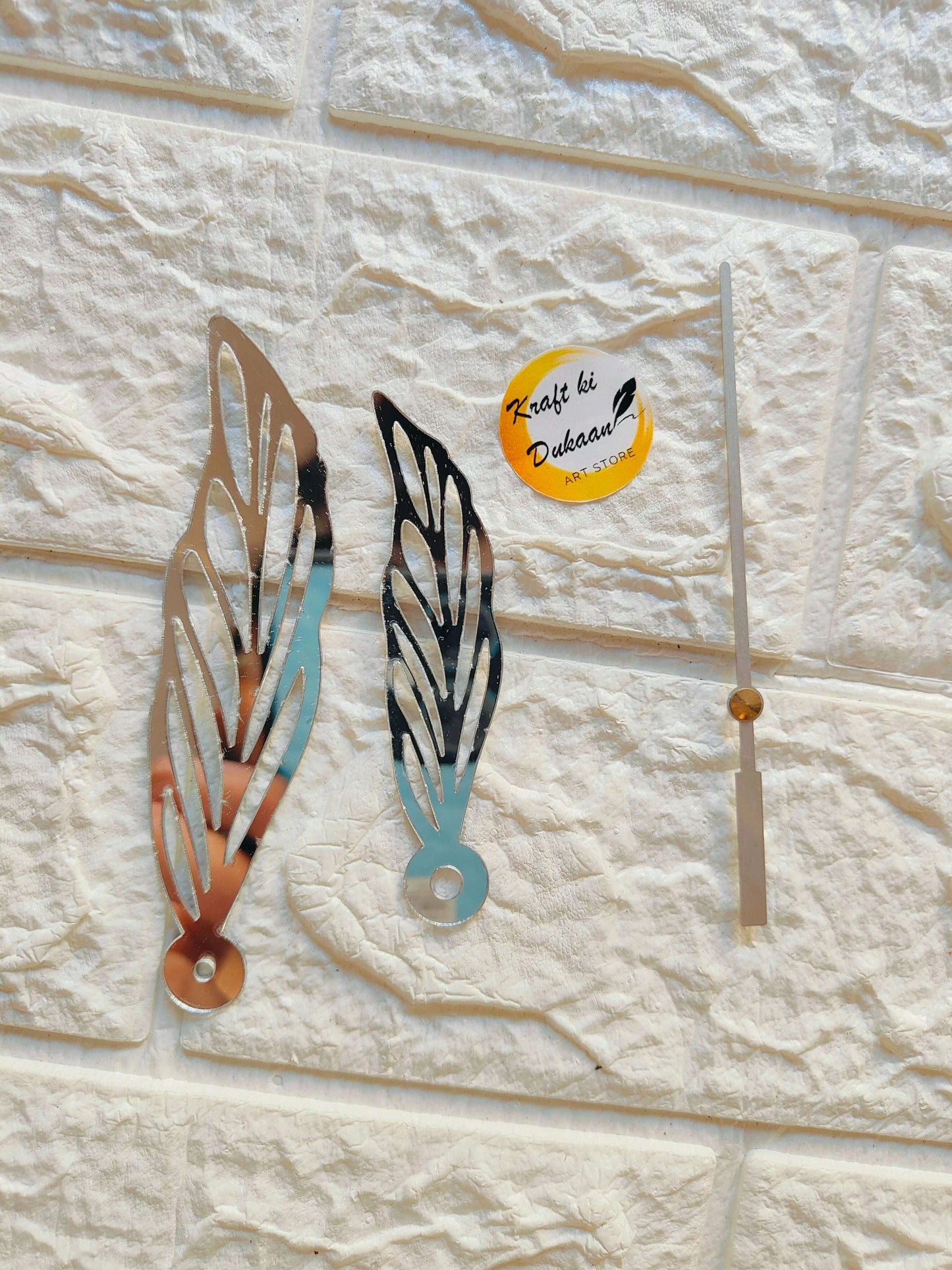 acrylic-butterfly-clock-hands-silver-leaf-design