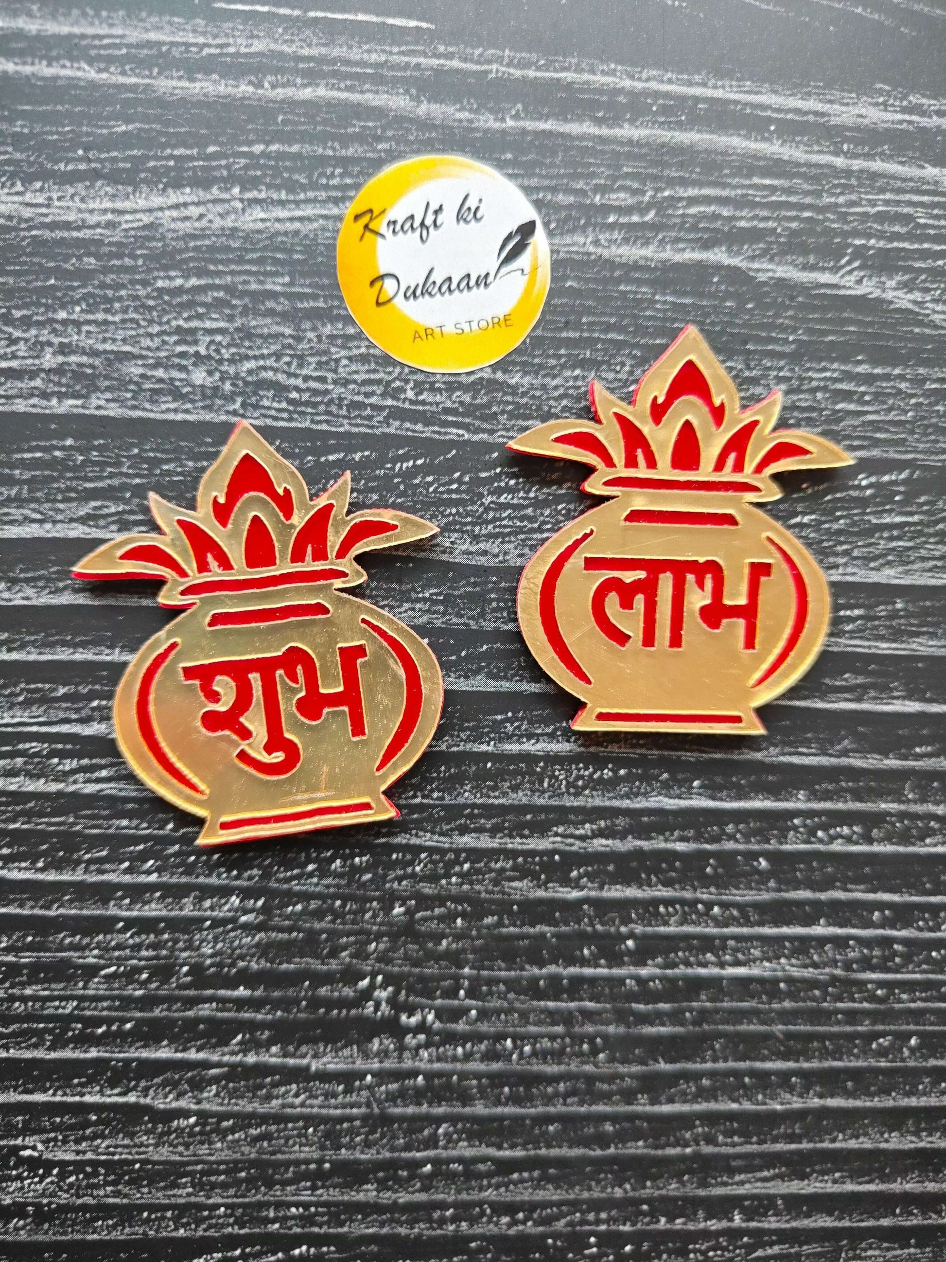 acrylic-shubh-labh-cutout-display-gold-red