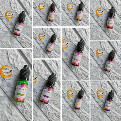 Set of vibrant alcohol ink for resin art in various colors for creative crafting projects