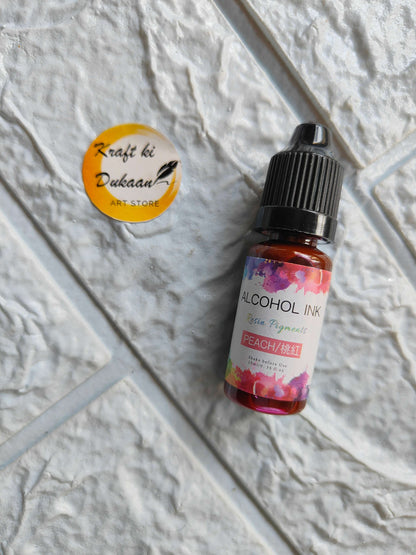 Peach and Heat Alcohol Ink for Resin Art in 15ml Bottle for Vibrant Creations
