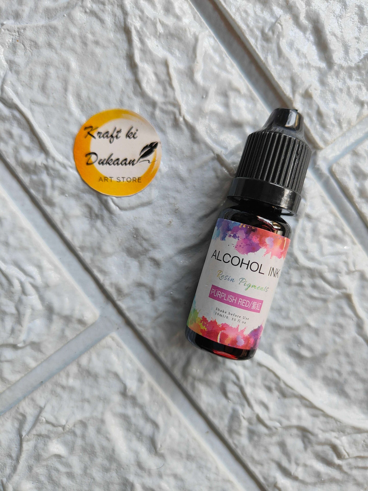 Kraft ki Dukaan Alcohol Ink for Resin Art in Fluorescent Red Color for Vibrant Artistic Creations