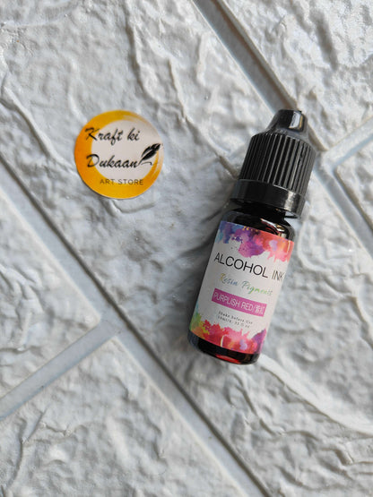 Kraft ki Dukaan Alcohol Ink for Resin Art in Fluorescent Red Color for Vibrant Artistic Creations