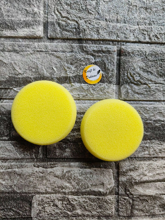 Sponge 2PC set with two round yellow cleaning sponges