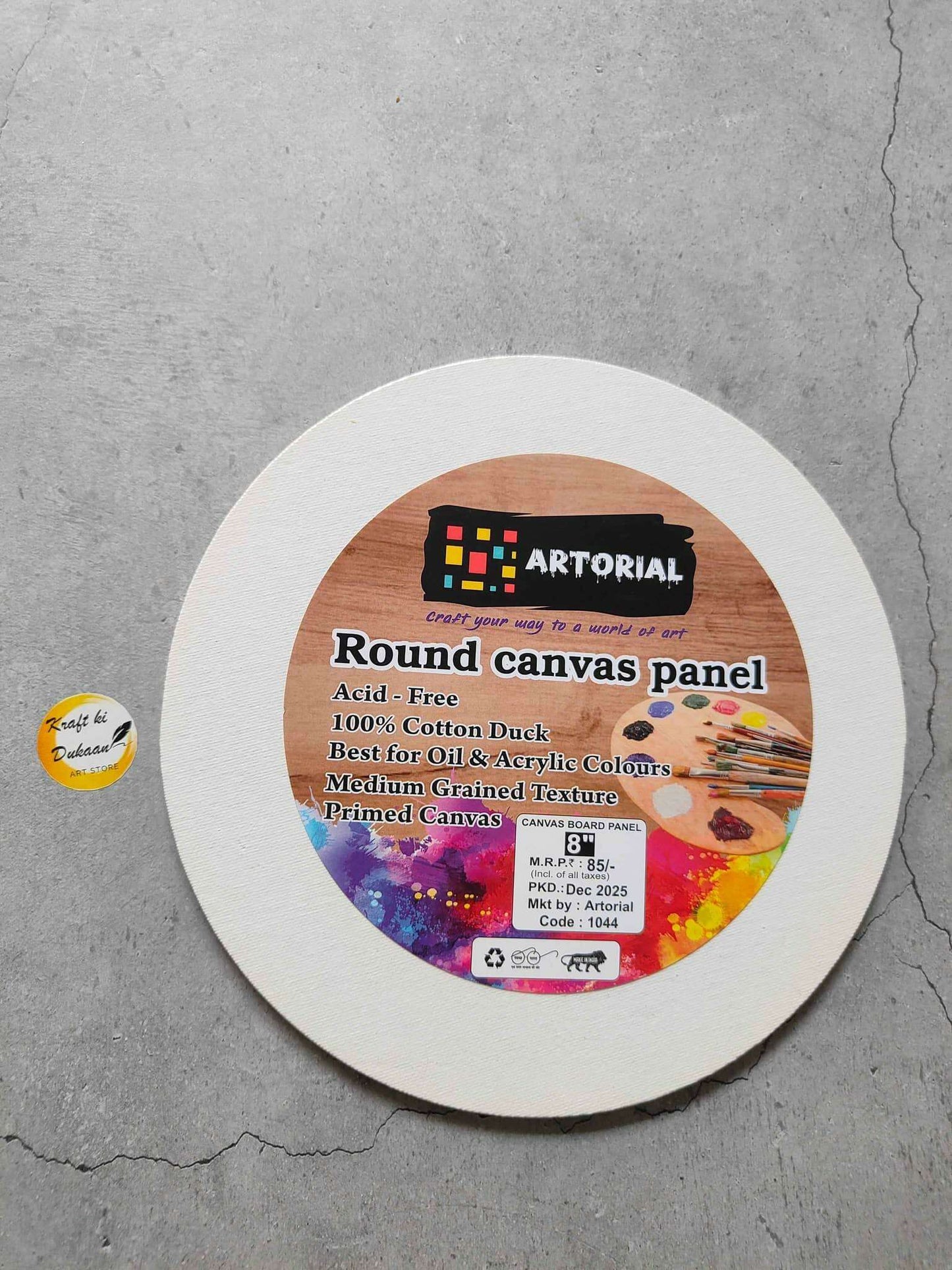 artorial-round-canvas-board-for-painting-8-inch
