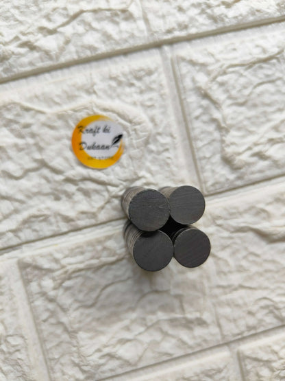 Loose black round magnets, 15mm diameter x 3mm thickness, small disc shapes