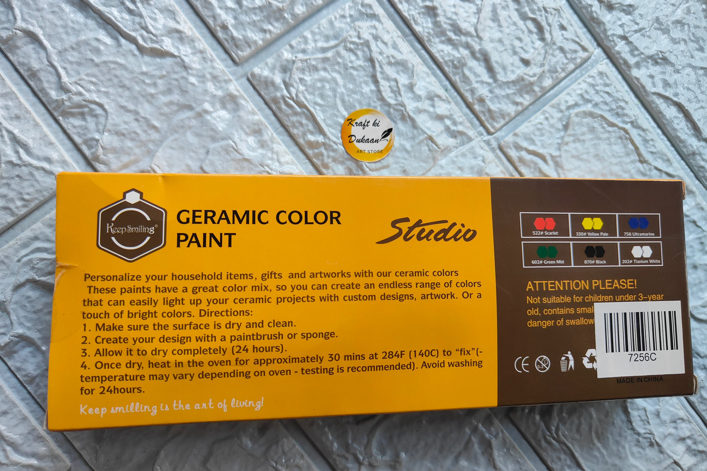 Kraft ki Dukaan ceramic painting colors box for personalizing art and household items