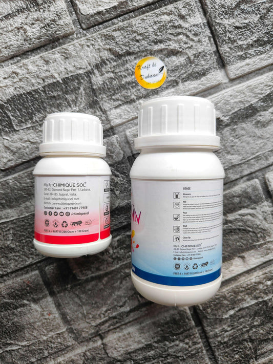 Kraft ki Dukaan Epoxy Resin and Hardener Set, 500ml each, ideal for crafting and DIY projects