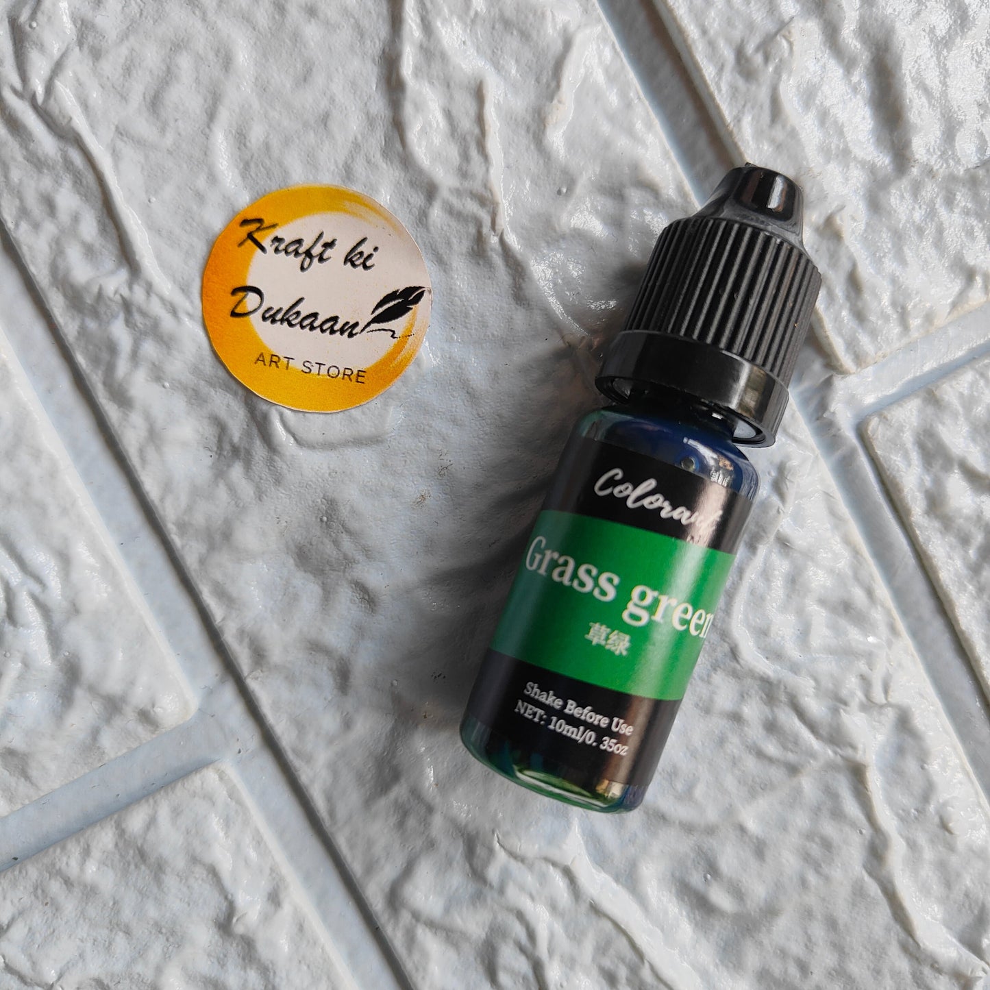 Kraft ki Dukaan Grass Green Resin Colorant Bottle for Art and Craft Projects