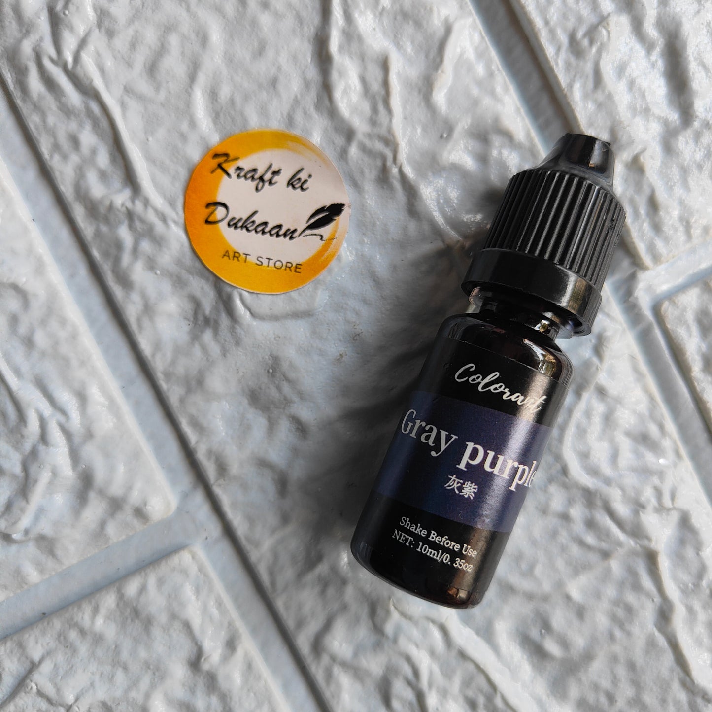 Kraft ki Dukaan gray purple resin colorant bottle for crafting projects and art applications