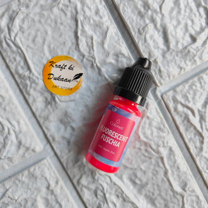 Fluorescent Fuchsia Resin Pigment Colorant Bottle for Art and Craft Projects