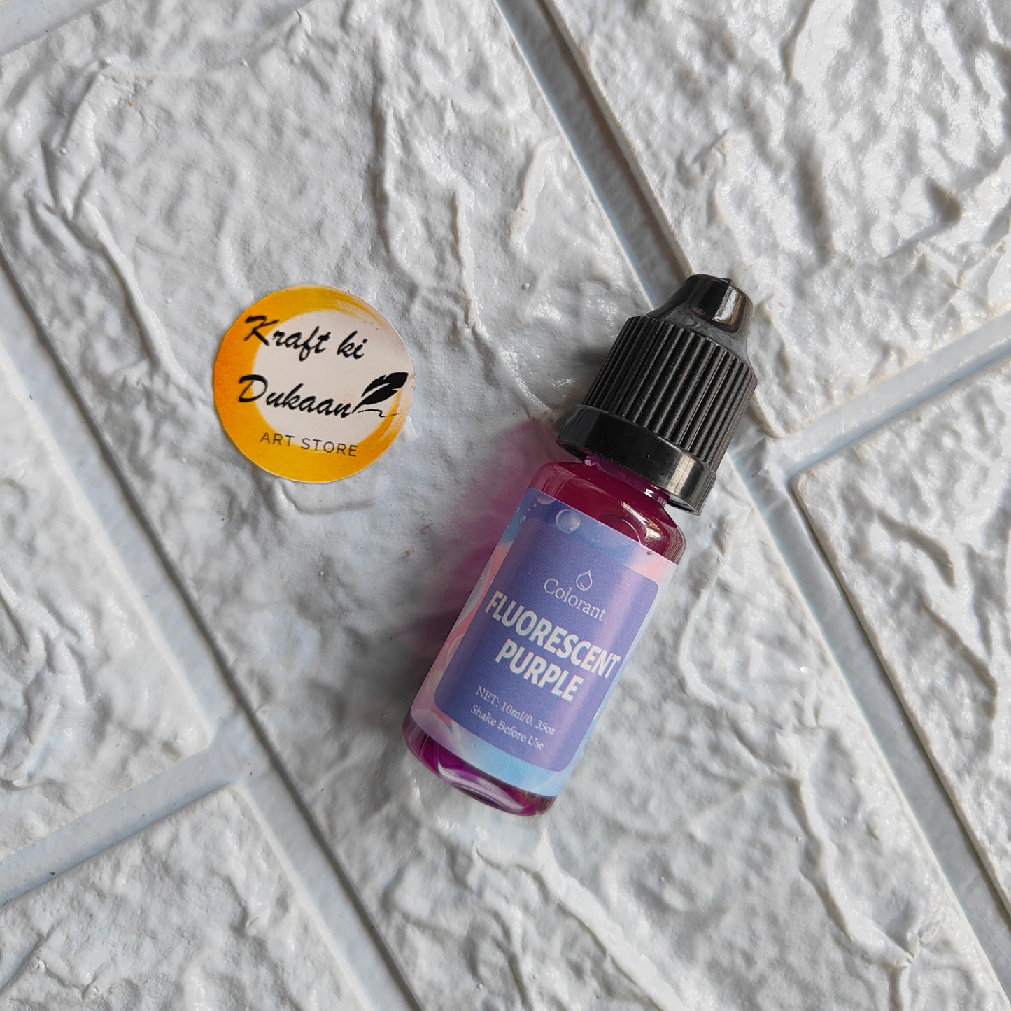 Fluorescent Purple Resin Pigment Colorant Bottle from Kraft ki Dukaan for Art Projects