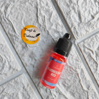 Fluorescent Red Resin Pigment Colorant Bottle from Kraft ki Dukaan for Art Projects