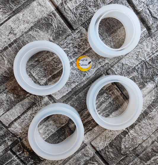Set of four round bangle resin molds for crafting beautiful jewelry at home