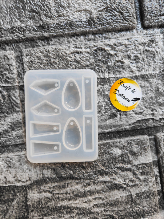 Silicone mini pendant moulds for resin with various shapes for crafting and jewelry making