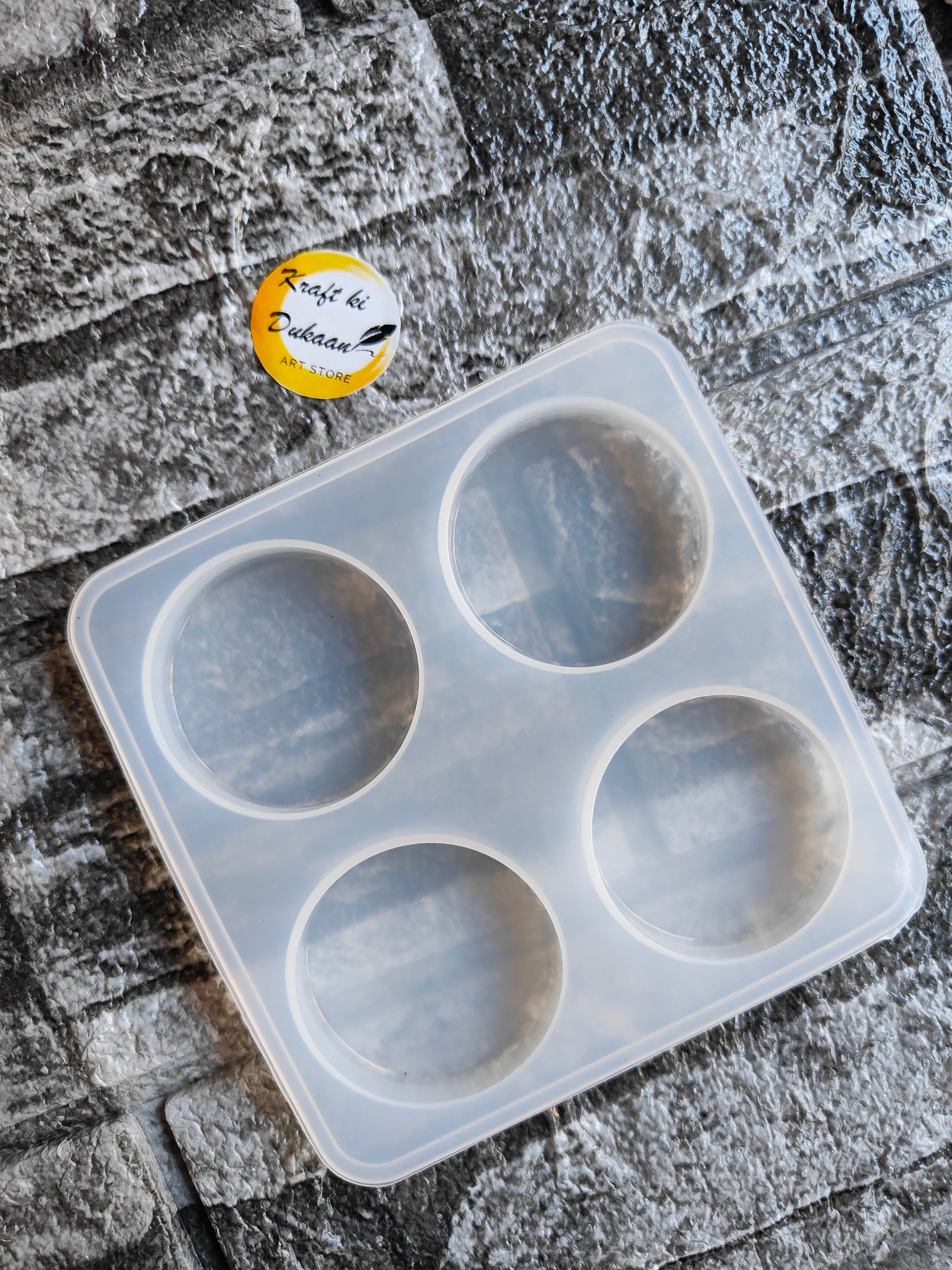 Kraft ki Dukaan clear 4 cavity pop socket mold for making pop socket grips