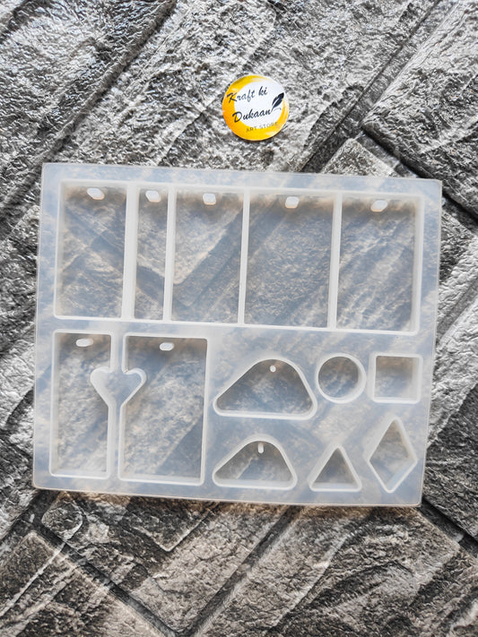 Transparent silicone mould for jewelry crafting with various shapes and sizes for creative designs