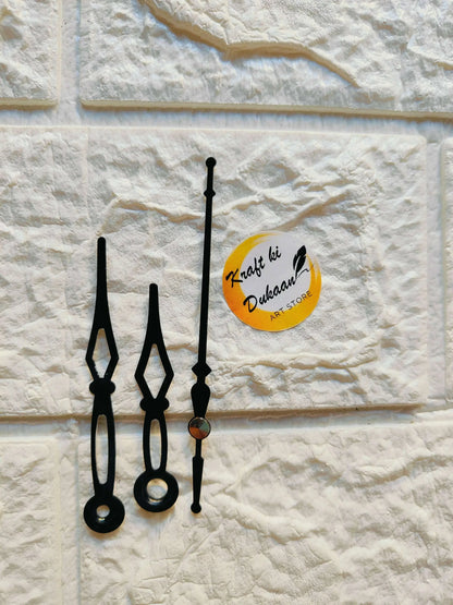 Clock Hands Metal A5, metal clock hands set in black