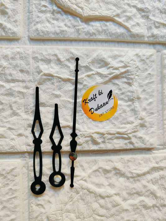 Clock Hands Metal A5, metal clock hands set in black