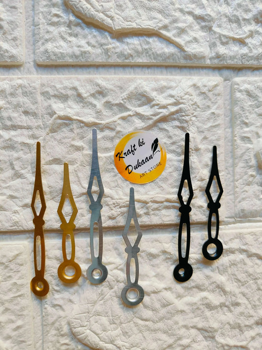 Clock Hands Metal A5, metal clock hands set: gold, silver, light blue and black