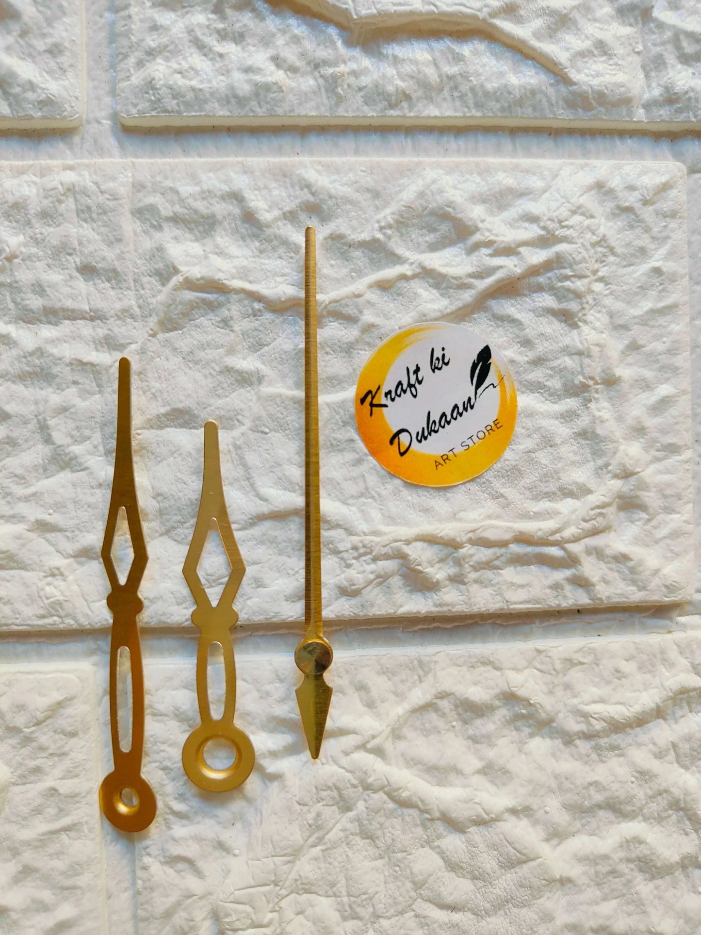 Clock Hands Metal A5, metal clock hands set in gold tones