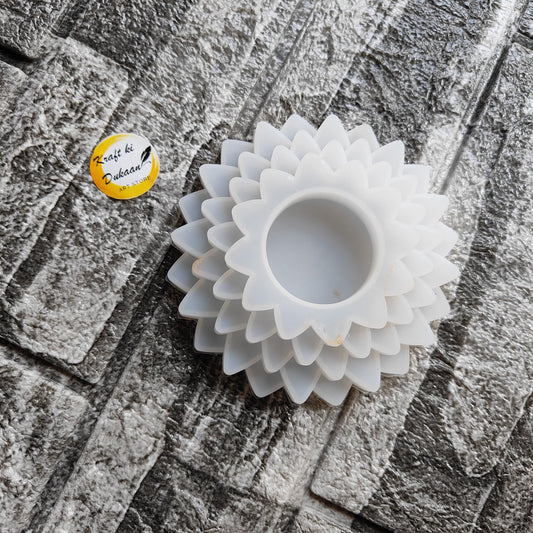 4 step flower mold for crafts by Kraft ki Dukaan, ideal for creating decorative T-light holders
