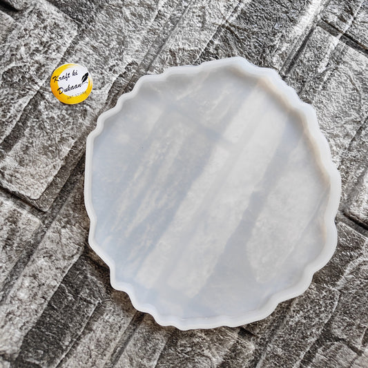6 inch silicone mold for crafts in round agate shape from Kraft ki Dukaan