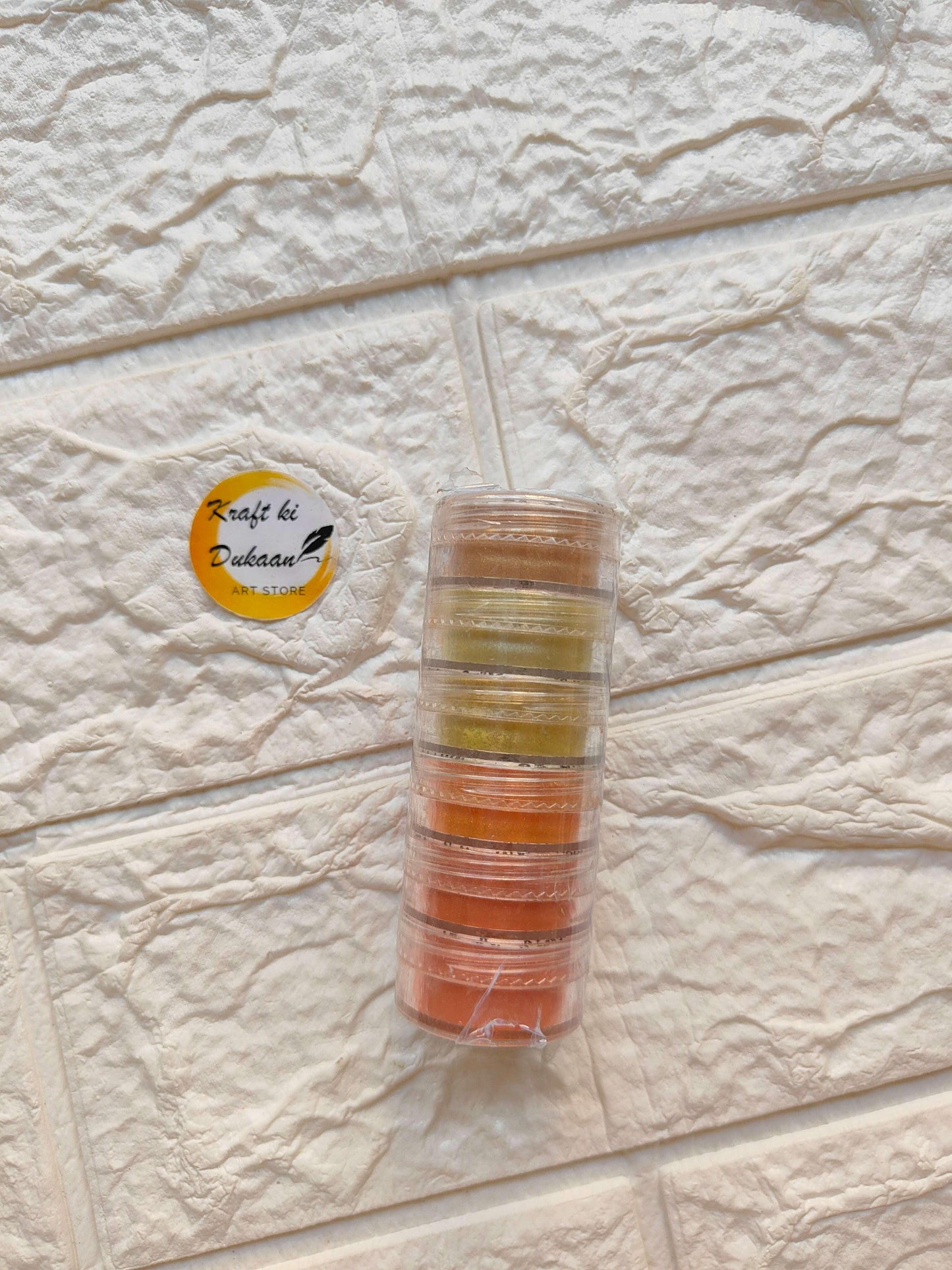 6in1 MICA Box A3: layered translucent mica sheets, warm orange tones
