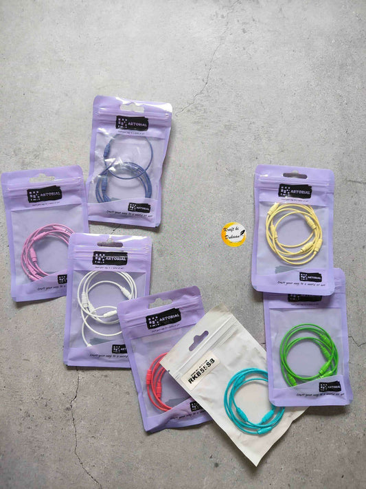 Screw clasps cable steel wire loop set, 5 pcs in mixed colors, packed