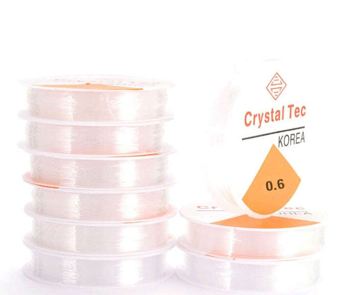 Stacked elastic bracelet string reels, thickness 0.6mm, clear elastic thread