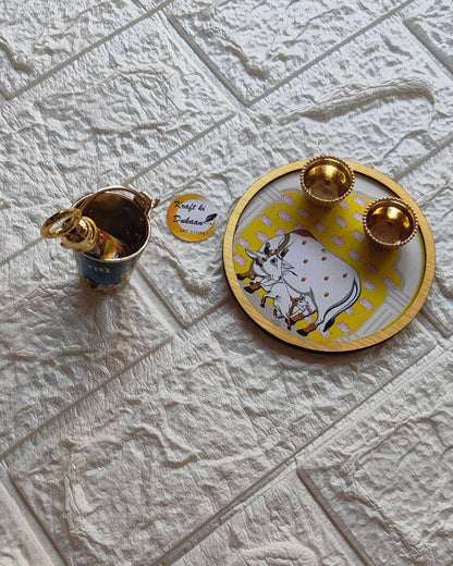decorative-bucket-and-plate-set-golden-cow-design