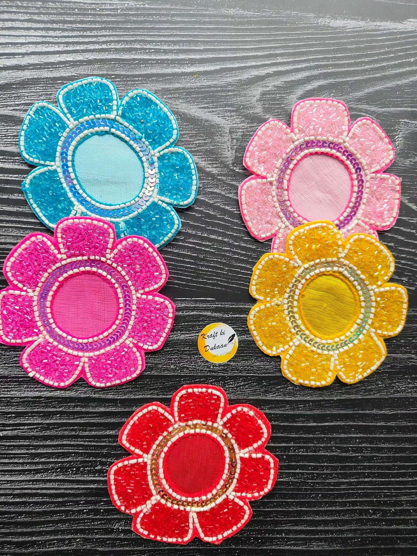 decorative-flower-patches-multi-color-beaded-sequined