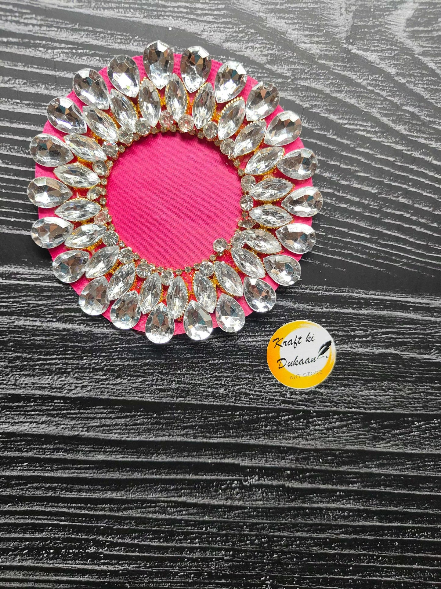 decorative-patch-for-crafts-pink-rhinestone-circle-top-view